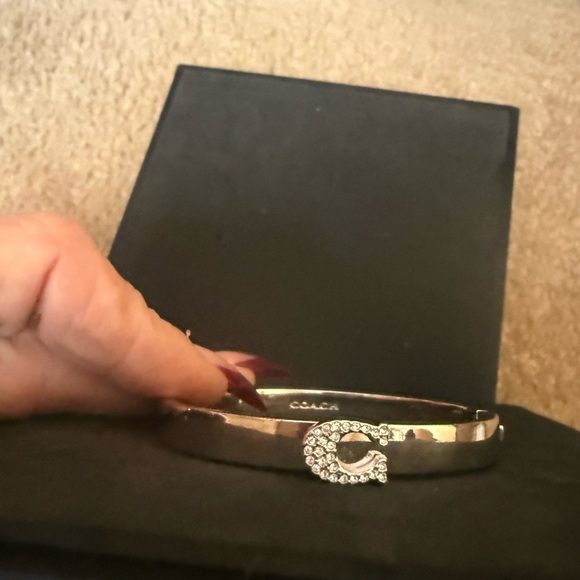 Coach Silver Bracelet with  C Crystal Logo - Picture 5 of 6